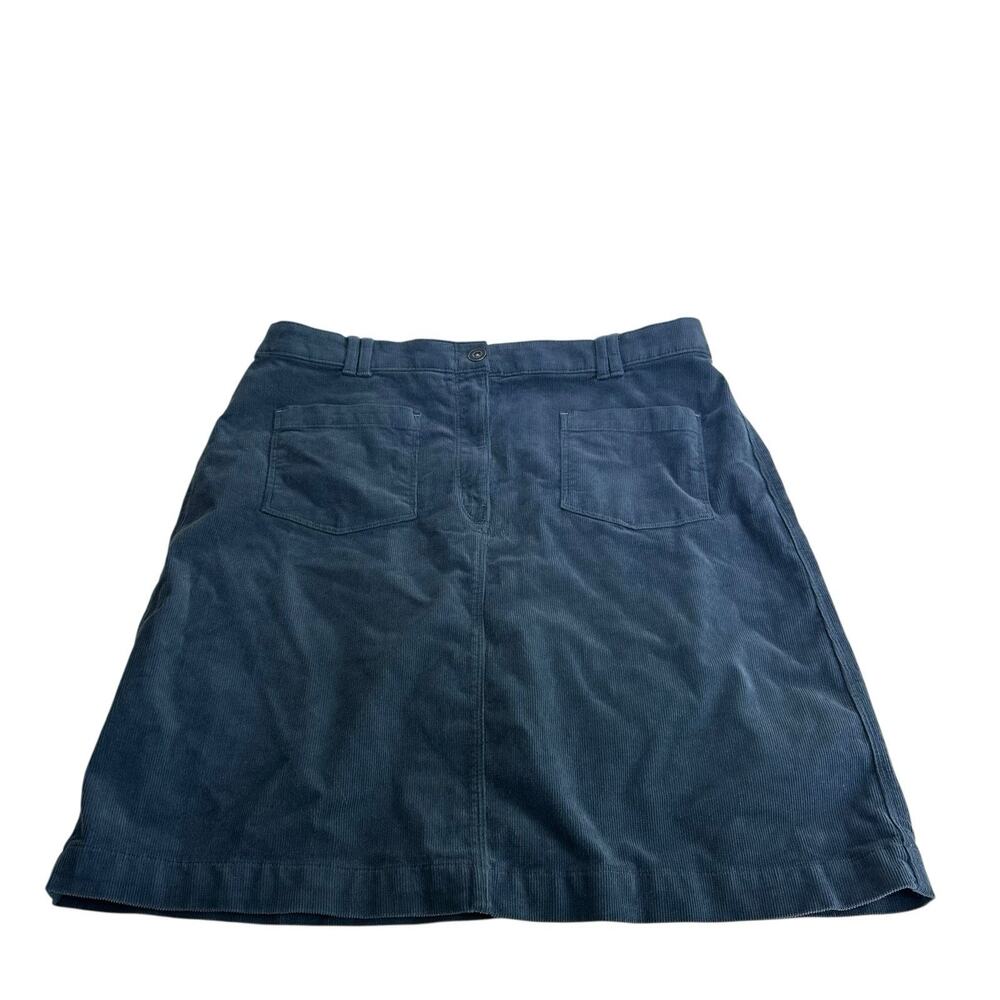 White Stuff Skirt Size UK 14 Corduroy Blue Pockets Lined EU 42